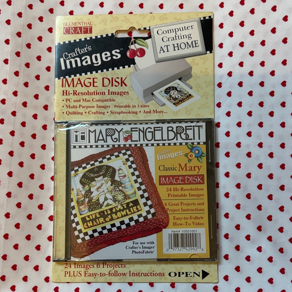 Mary Engelbreit Classic Image Disk with Red and Black Accents